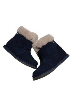 Emu Australia Sommers Dark Blue Suede Merino Wool Lined Waterproof Boots 3